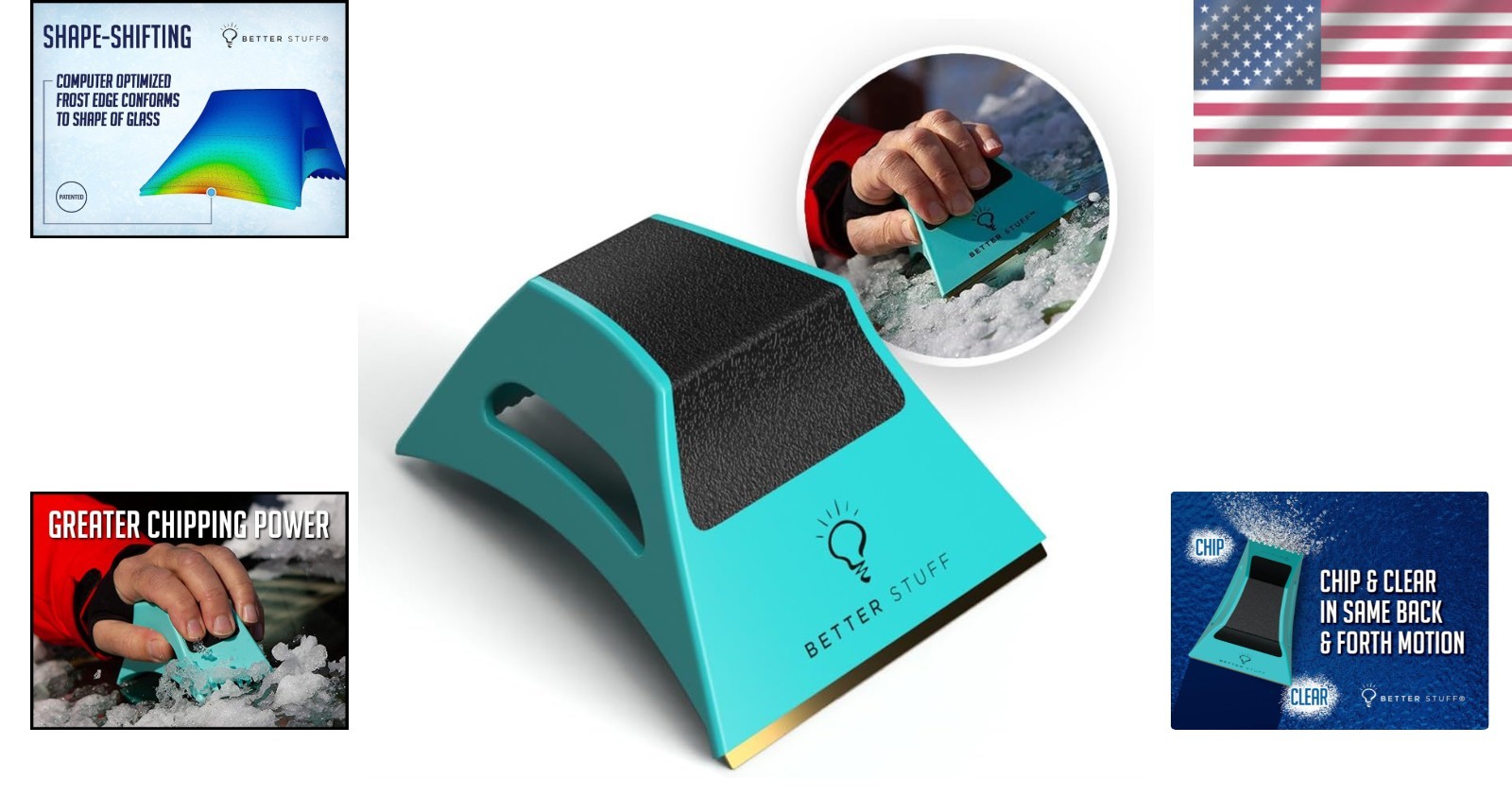 Ergonomic Ice Scraper for Windshields - Fast & Efficient Frost Removal