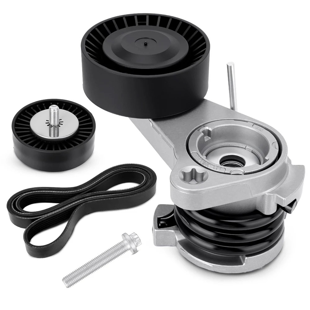 Serpentine Drive Belt Tensioner Idler Pulley Kit Compatible with BMW X3 X5 12...