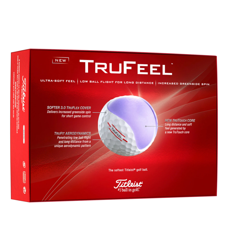 (3 pack) 2024 Titleist TruFeel White