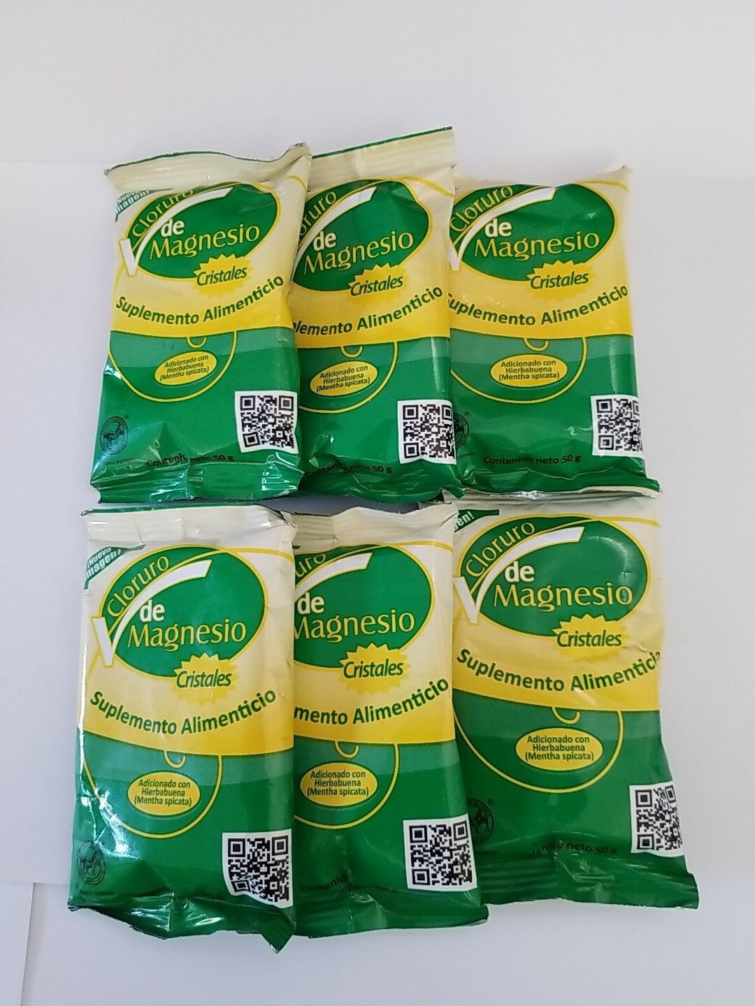 Magnesium Chloride 50g (6 PK) Cloruro de Magnesio 50g each  ( Vida Magnesio )