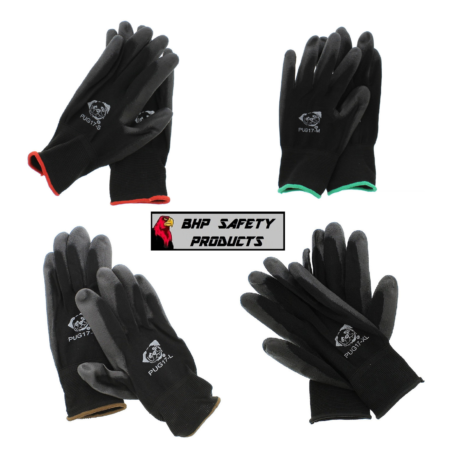 GLOBAL GLOVE PU POLYURETHANE COATED WORK GLOVES PUG17 (SM-XXL)