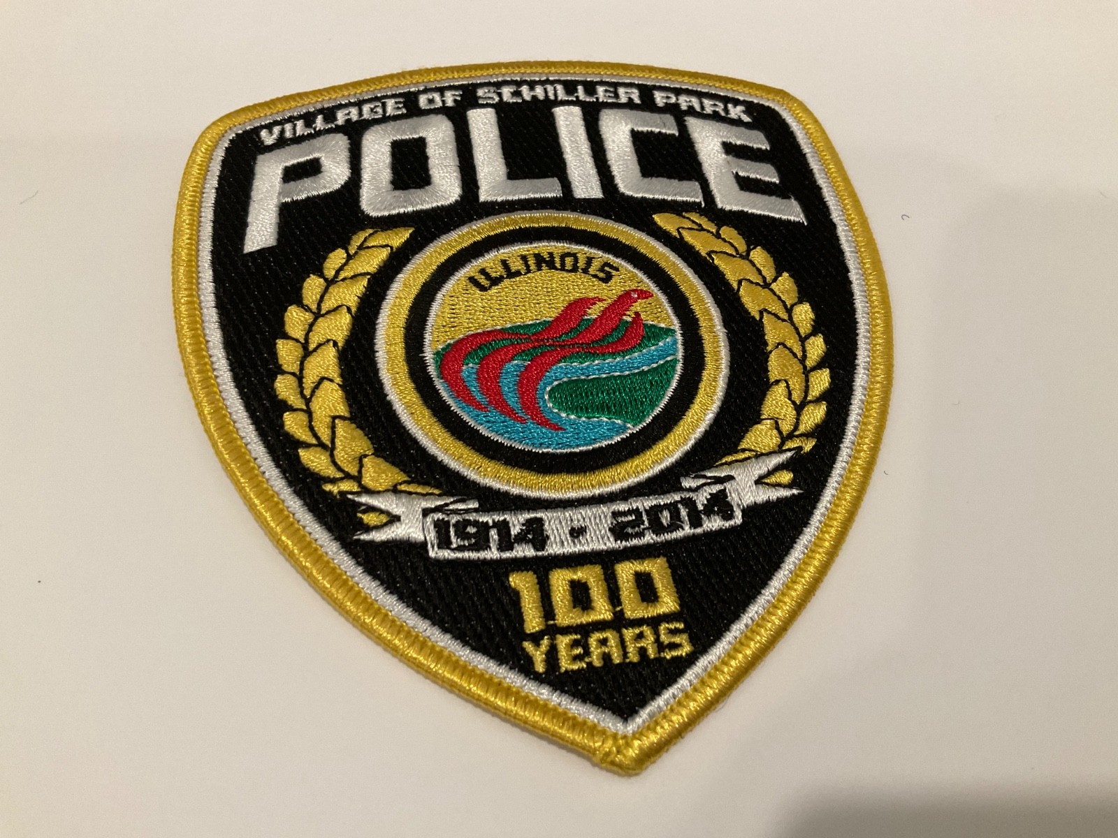 Centennial Schiller Park  Police State Illinois IL Colorful