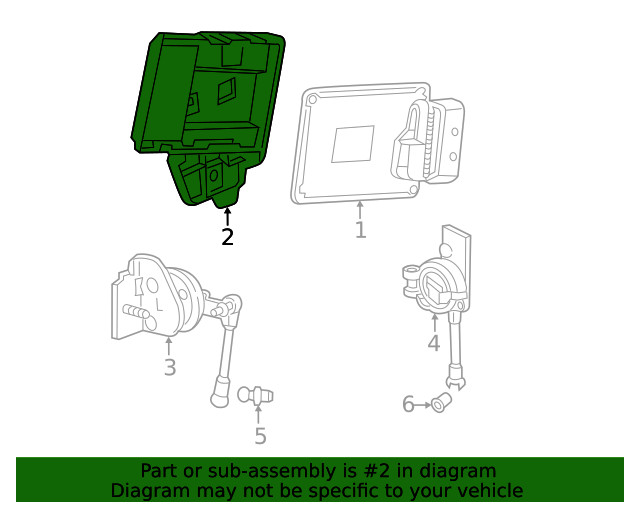 Genuine GM Active Suspension Control Module Bracket 23442194