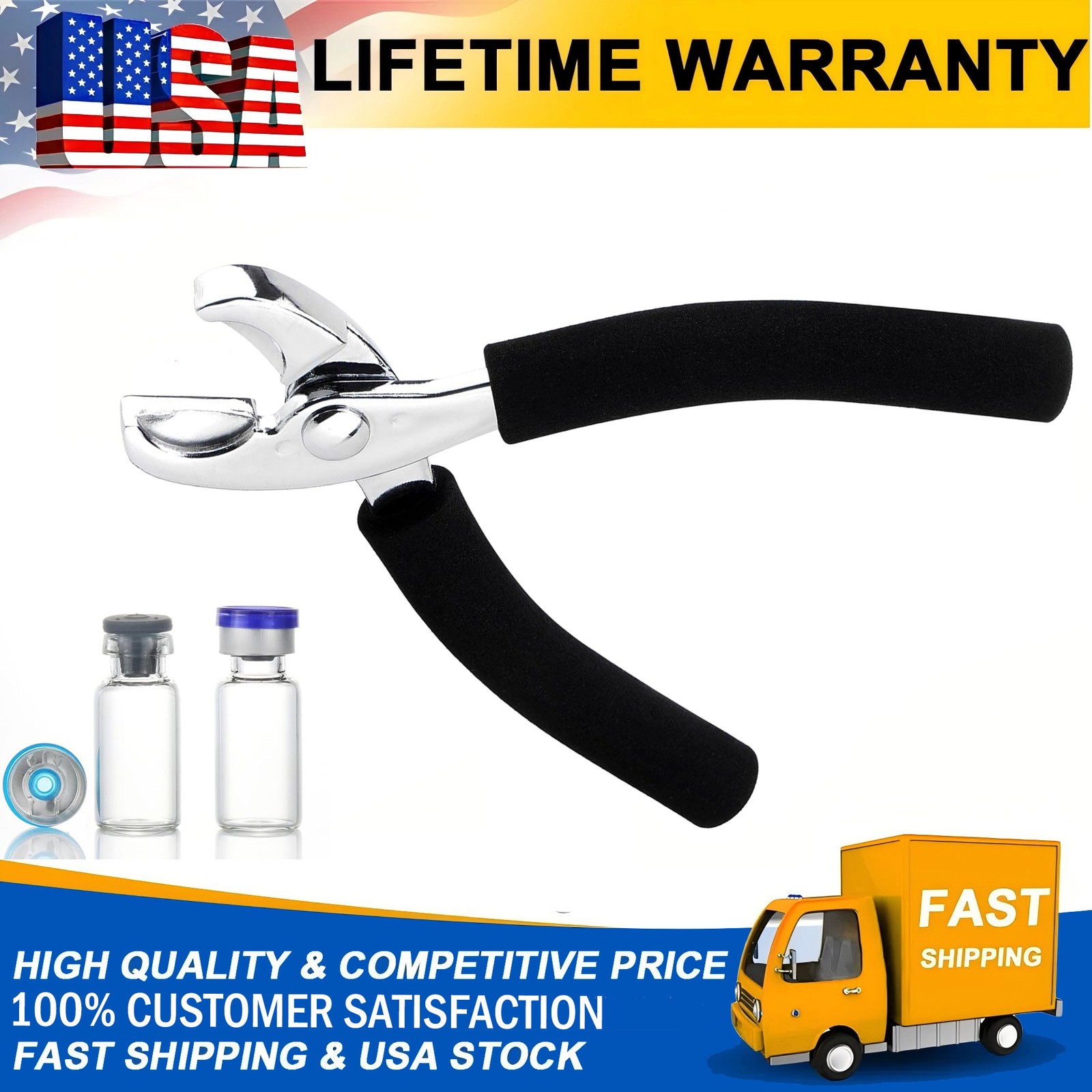 13-20 mm Vial Decapper Stainless Steel Vial Opener Crimp Tops Bottles Opener US
