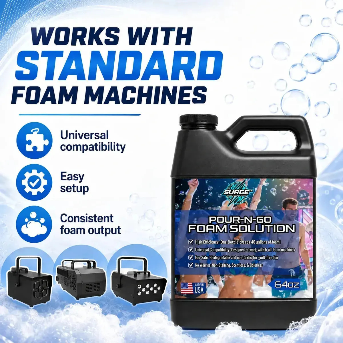 64oz Pour & Go Foam Solution Ready-to-Run Concentrate SurgeFX
