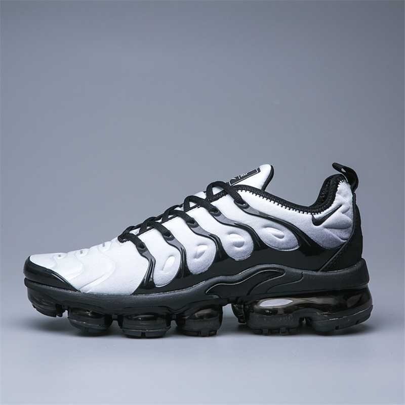 New Nike Air Vapormax TN Plus Men's White and Black Sneakers Running Shoes -