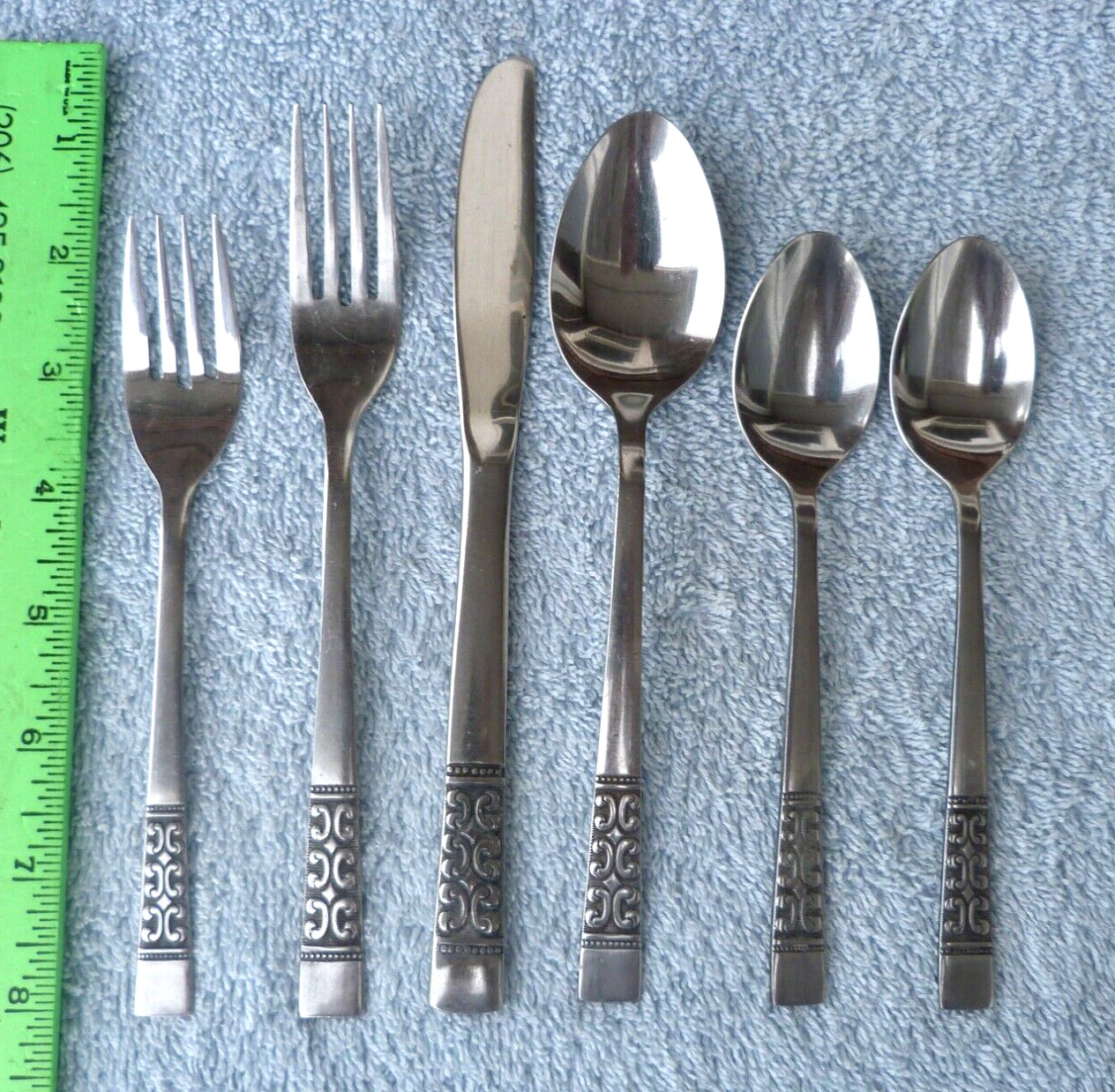 Rogers Korea Casa Vista Stainless Steel 6 piece set 2 forks, 3 spoons, 1 knife