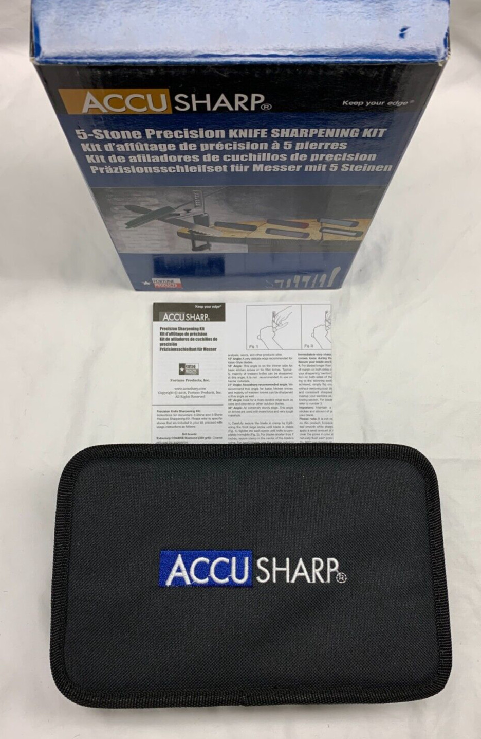 AccuSharp Knife Sharpener 5 Stone Precision Sharpening Kit 059C - Brand New