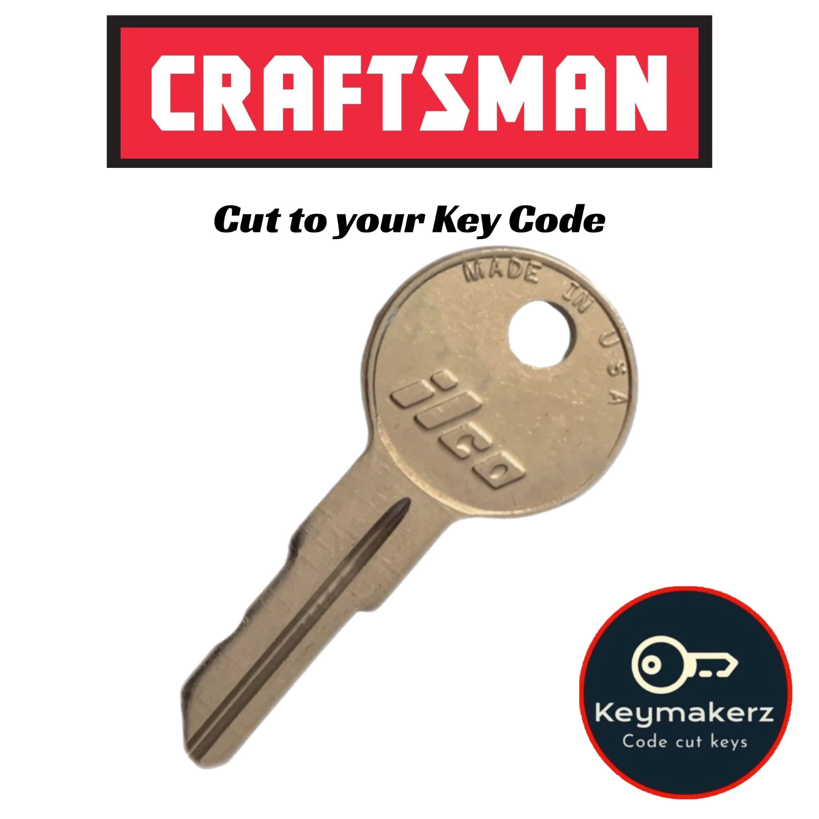 Craftsman Toolbox Keys Replacement Spare key Cut to Code RH01-RH50