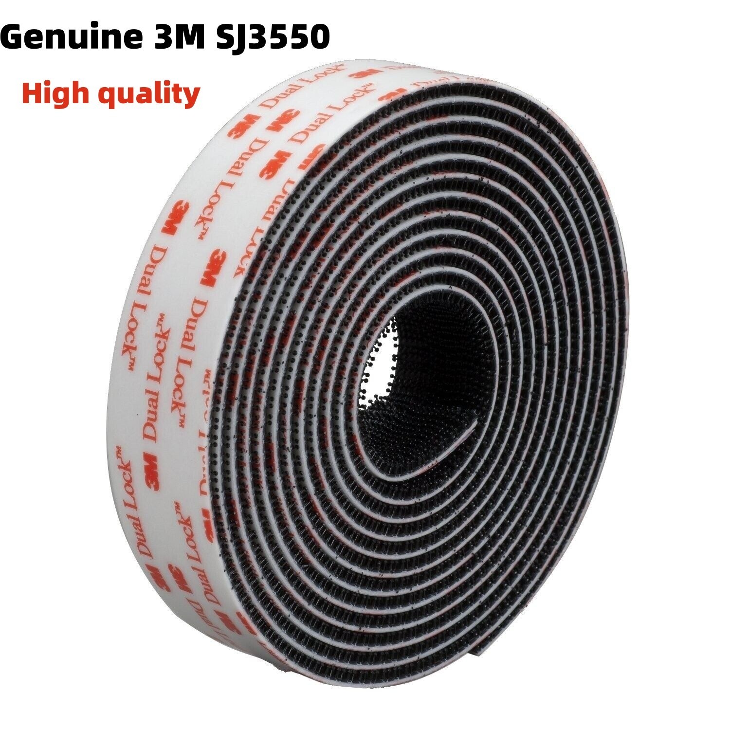 Dual Lock Reclosable Fasteners 250/250, Black, 1" inch x 10' feet