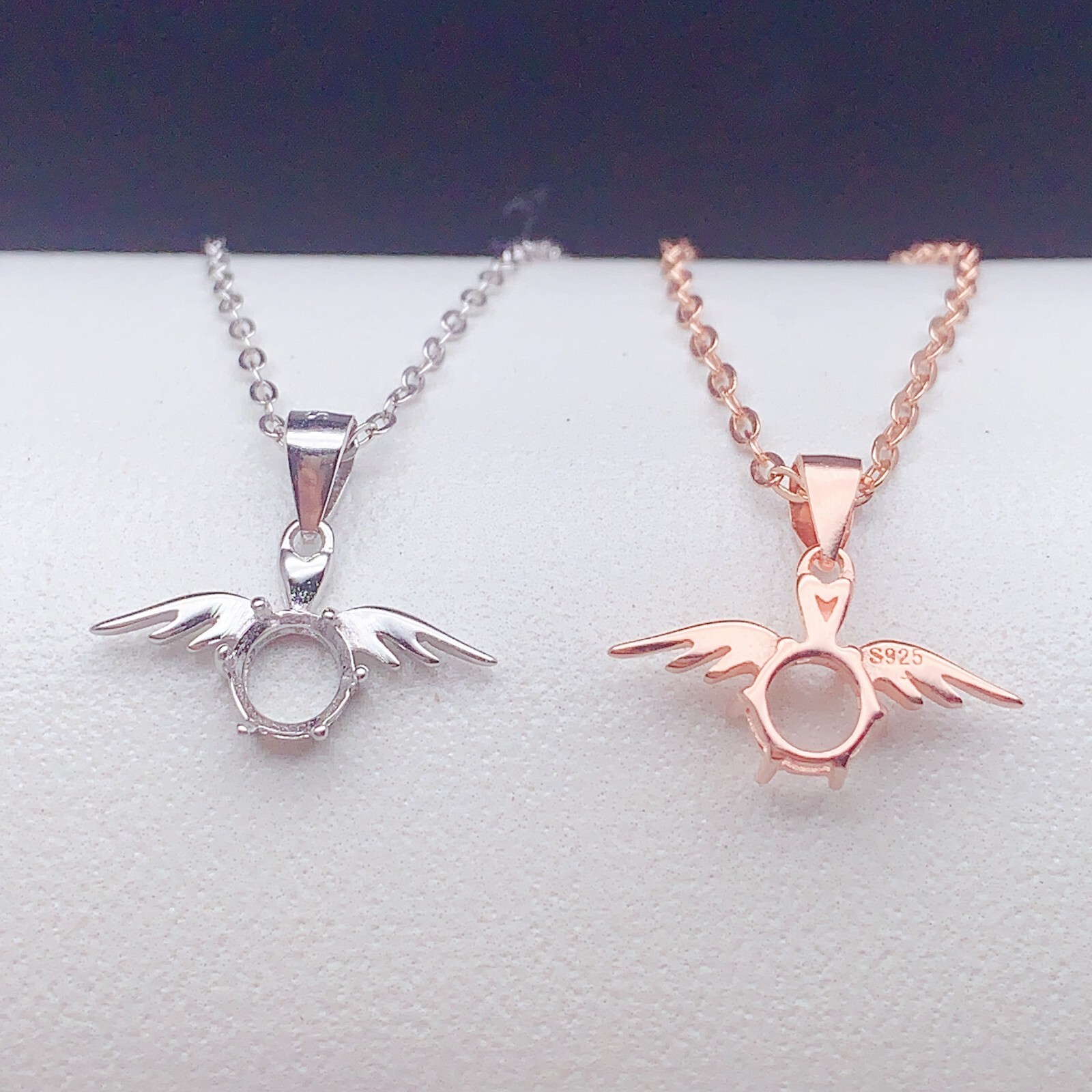 Silver 925 pendant empty setting, DIY blank setting YD68