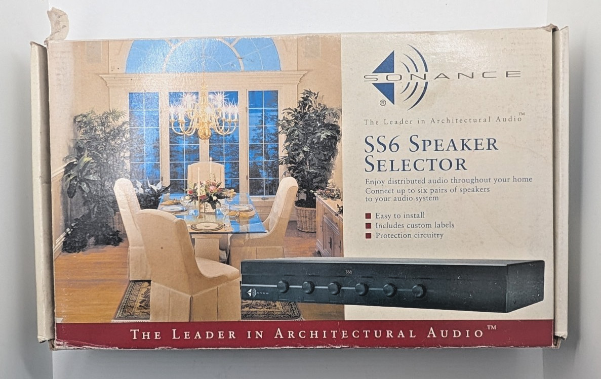 Sonance SS6 - 6 Pair Stereo Speaker Selector 91369 - NIB
