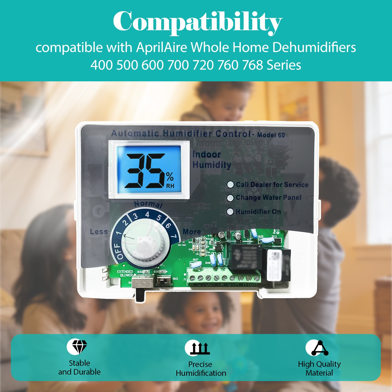 Automatic Humidifier Control 24V Digital Humidistat Sensor For AprilAire 60