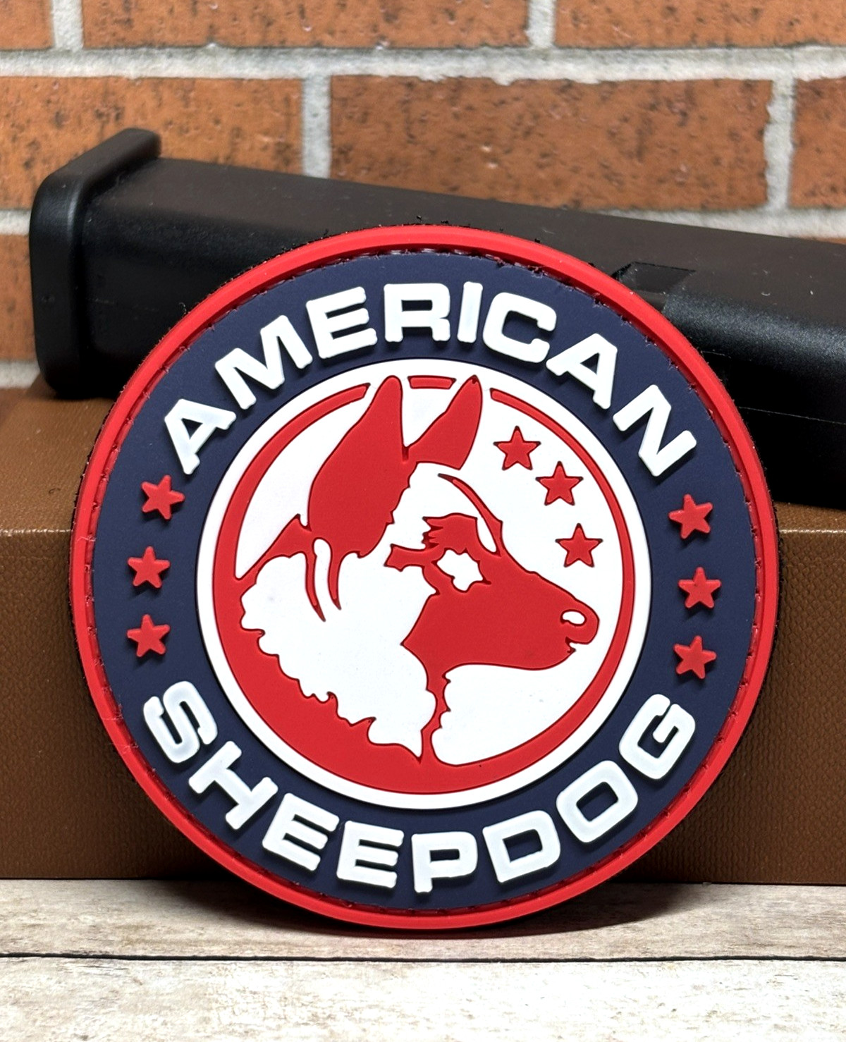 Tactical PVC Patch - American Sheepdog Patch -  German Shepherd Morale Gun Patch