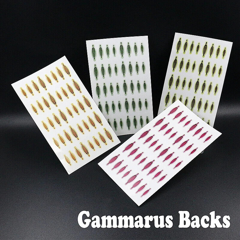 160pcs Fly Tying Scud Gammarus Backs Set 4 Sizes Assorted Realistic Shrimp Backs