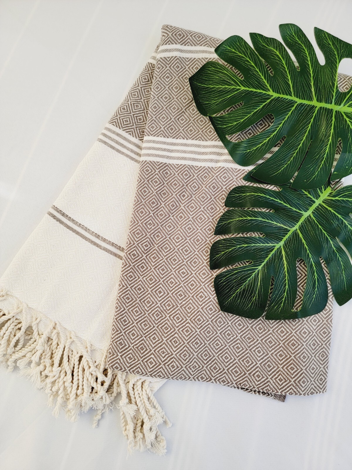 100% Cotton Geometric Diamond Weave All Season Solid Blanket Soft Sofa Throw