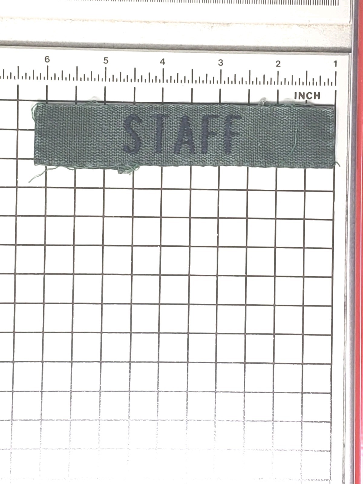Early 90s Paintball Patch - Army Fatigue Green "Staff"