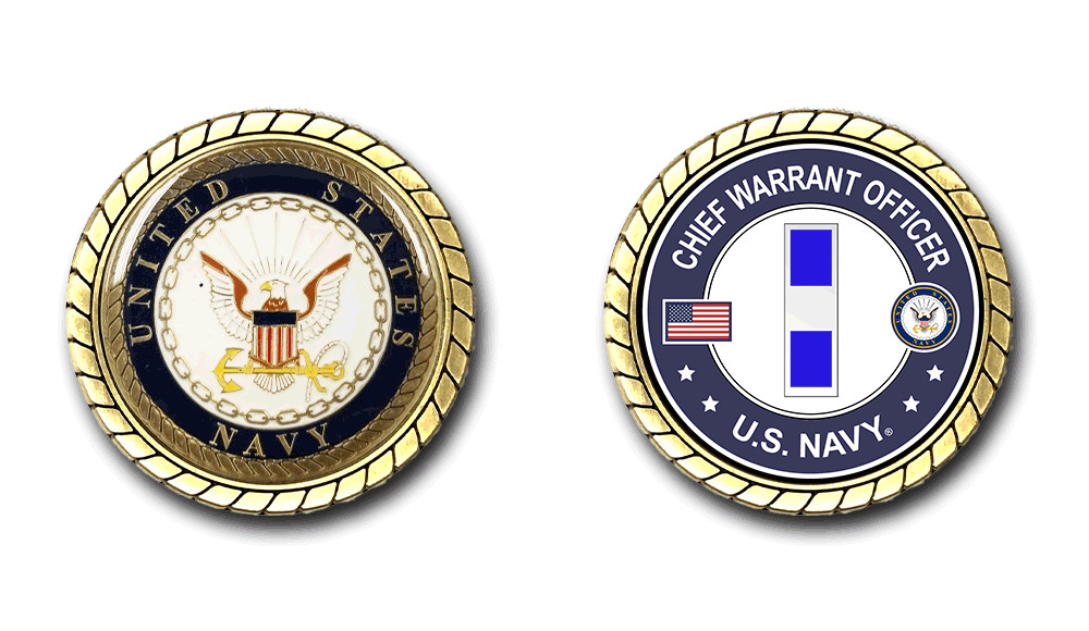 US Navy Chief Warrant Officer 3 Challenge Coin Officially Licensed