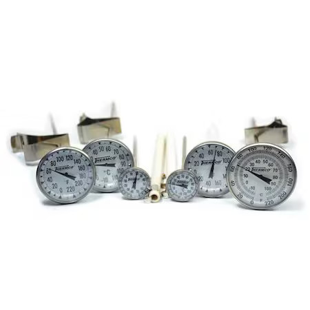 Thermco Yp125fnsf 5" Stem Analog Dial Pocket Thermometer, 25 Degrees To 125