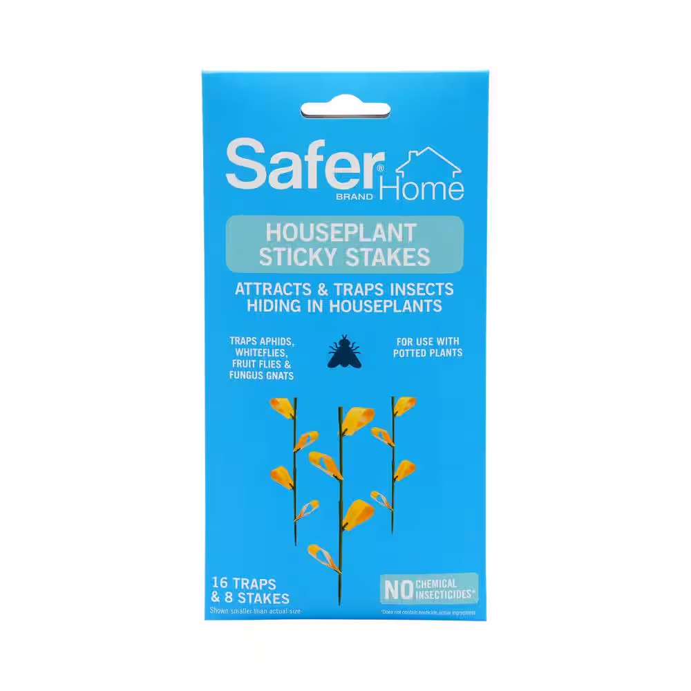Houseplant Sticky Stake Insect Traps for Indoor Plants-Traps Aphids, Whiteflies,