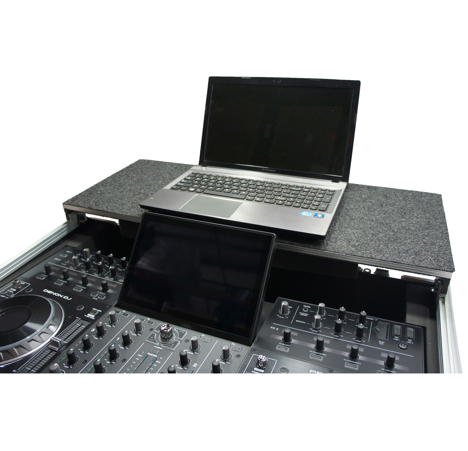 Harmony HCMCX9000LT Flight Glide Laptop Stand DJ Custom Case for Denon Prime 4