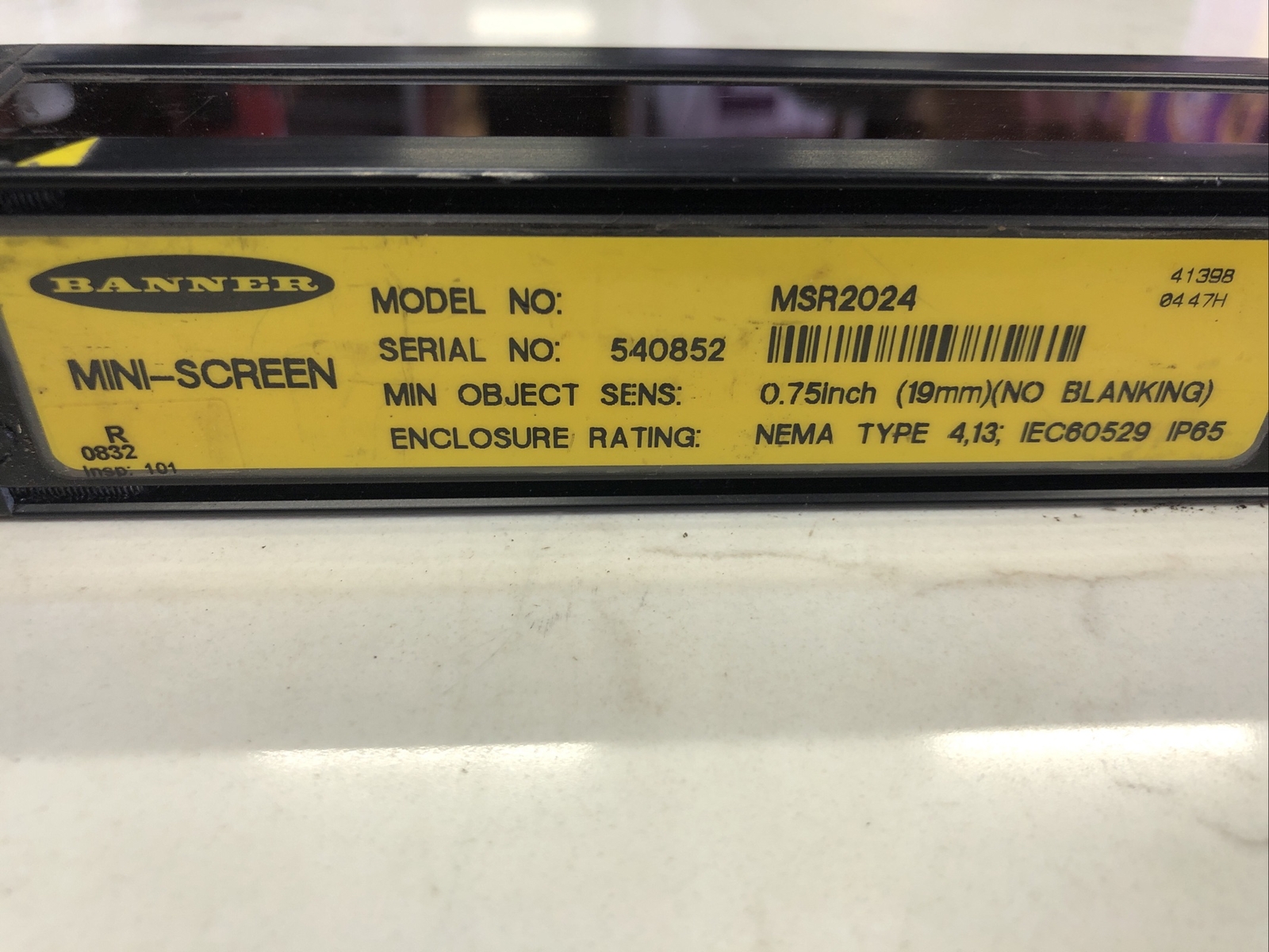 Banner Engineering MSR2024Y MINI-Screen Receiver Light Curtain 20"