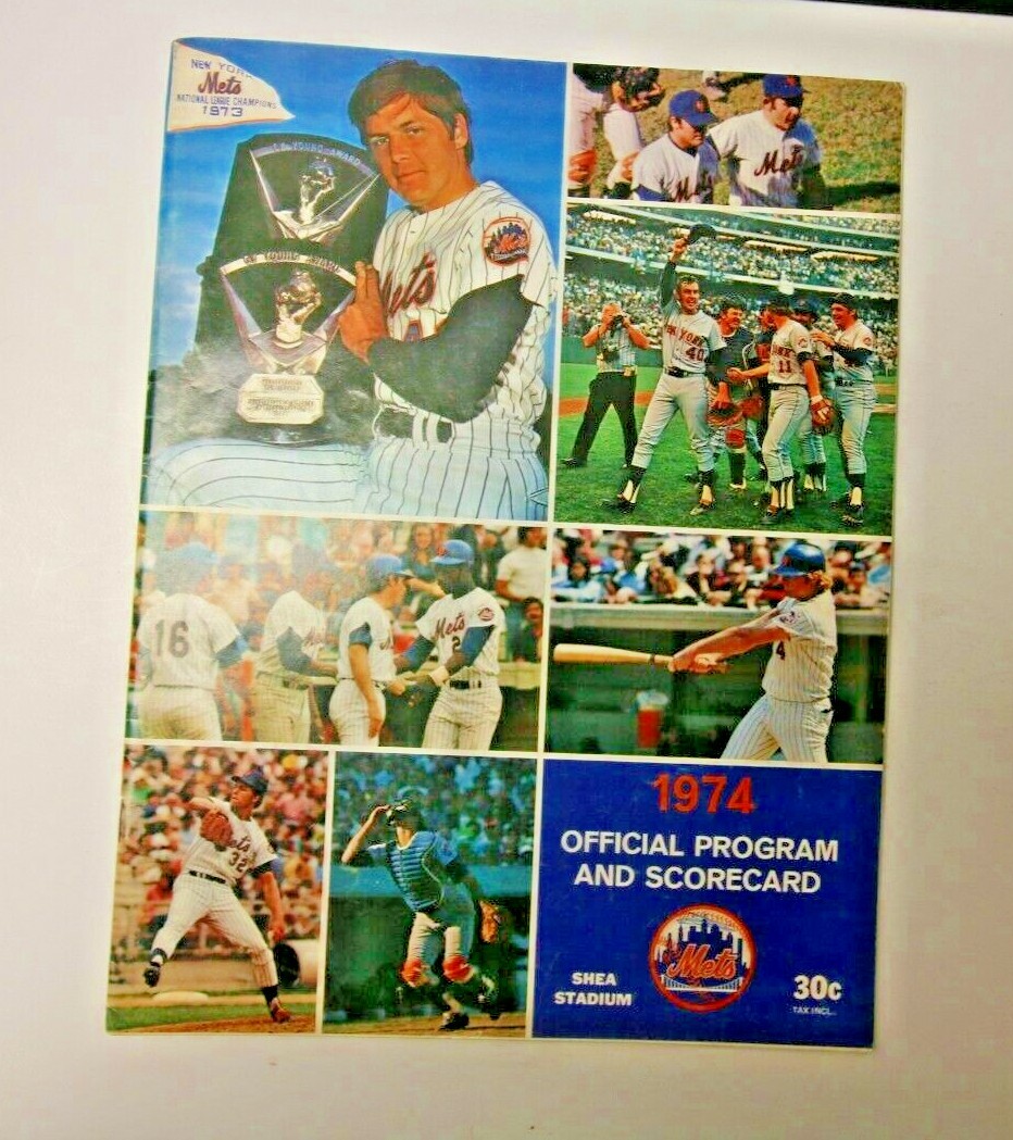 1971 NEW YORK METS MLB PROGRAM YEARBOOK DECENT CONDITION VS LOS ANGELES DODGERS