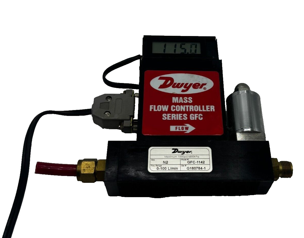DWYER GFC-1142 GAS MASS FLOW CONTROLLERS SERIES GFC GFC1142 N2 G180784-1 🎯