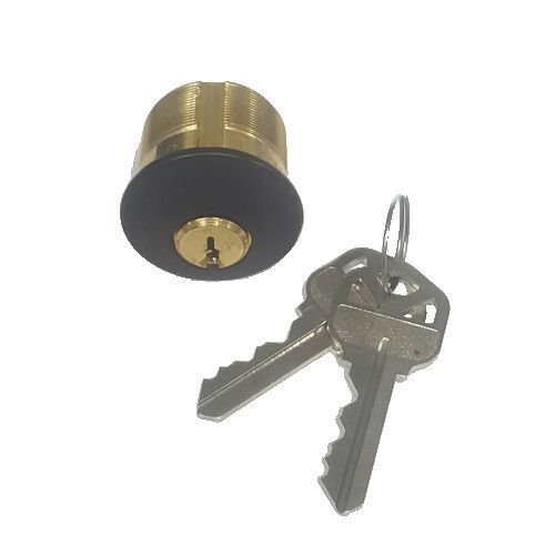 Ilco 7165KS2-10B 1" Mortise Cylinder, KW1 Keyed Alike (2-Pack)