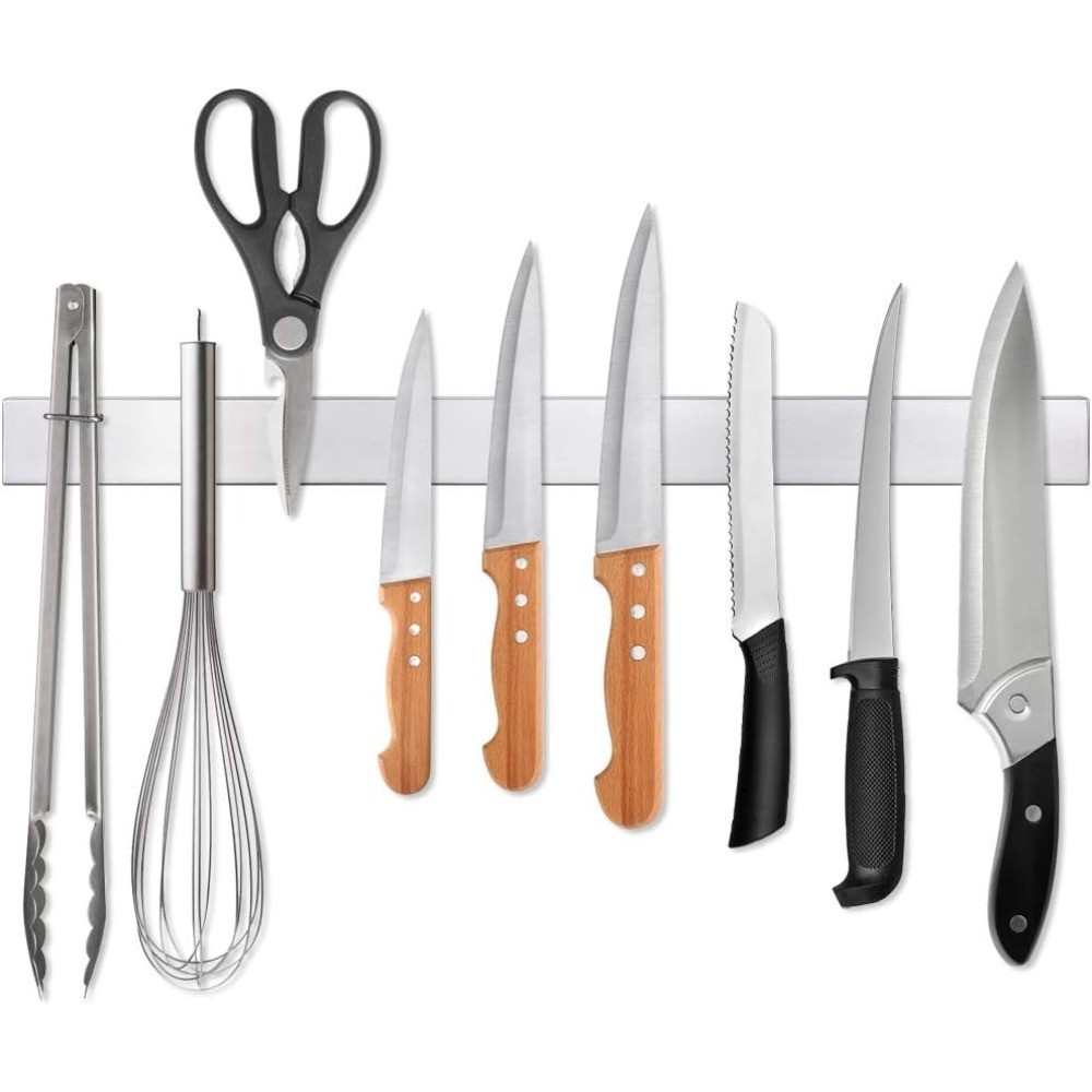 16 Inch Magnetic Knife Strip, Premium Stainless Steel Wall Mounted Kitchen