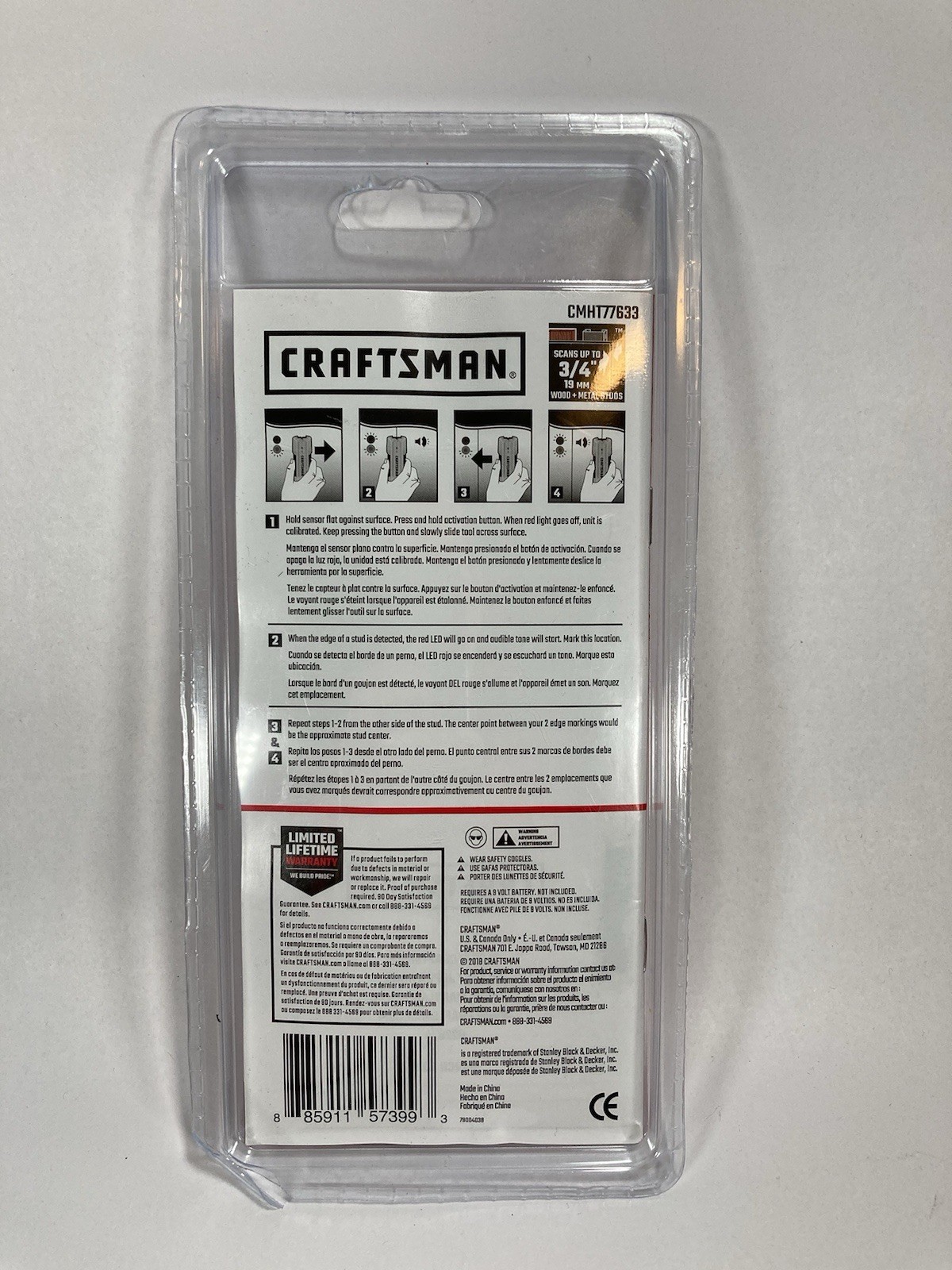 CRAFTSMAN Stud Finder, 3/4-Inch Depth (CMHT77633)