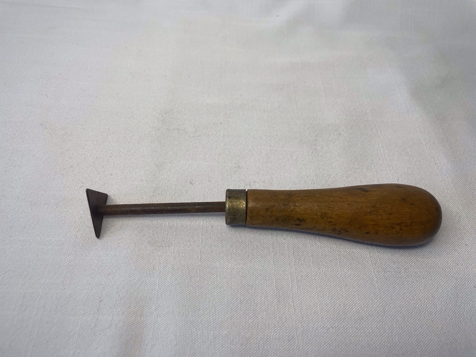 Vintage Triangle Paint Scraper With Hardwood Handle