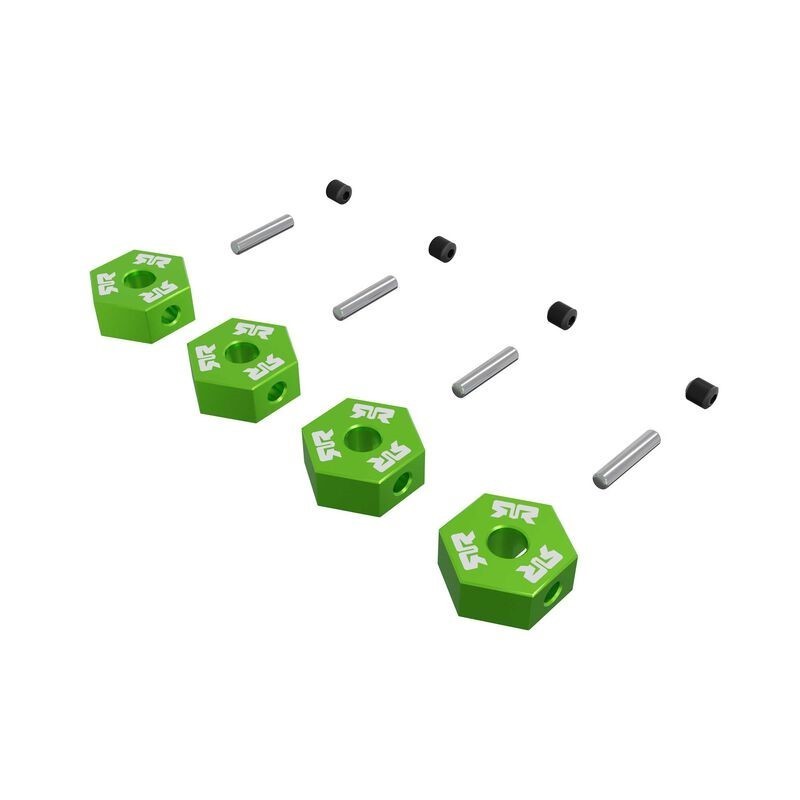 ARRMA 12mm Wheel Hex set (Metal) 4pcs- Green - ARA-3118