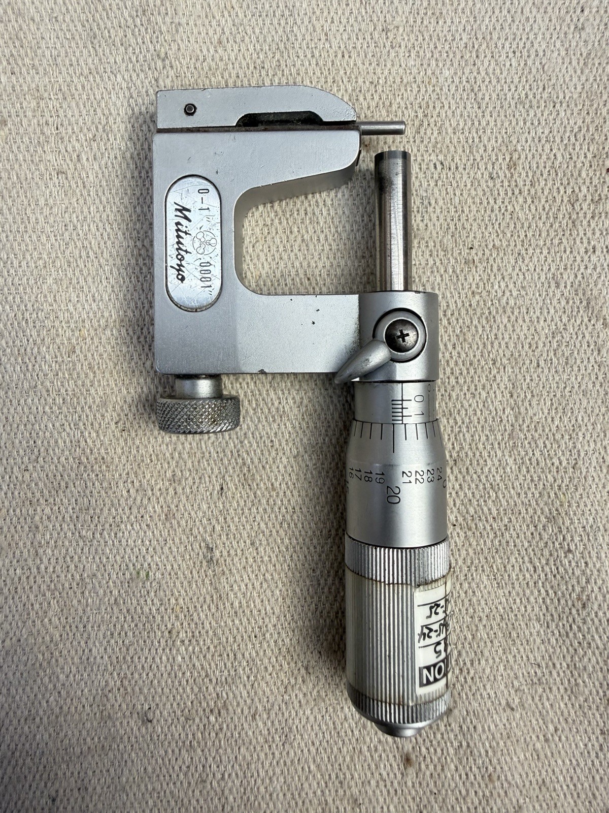 Mitutoyo 117-107 Mechanical Multi-Anvil Micrometer: 0 to 1" Range, 0.0001" Grad
