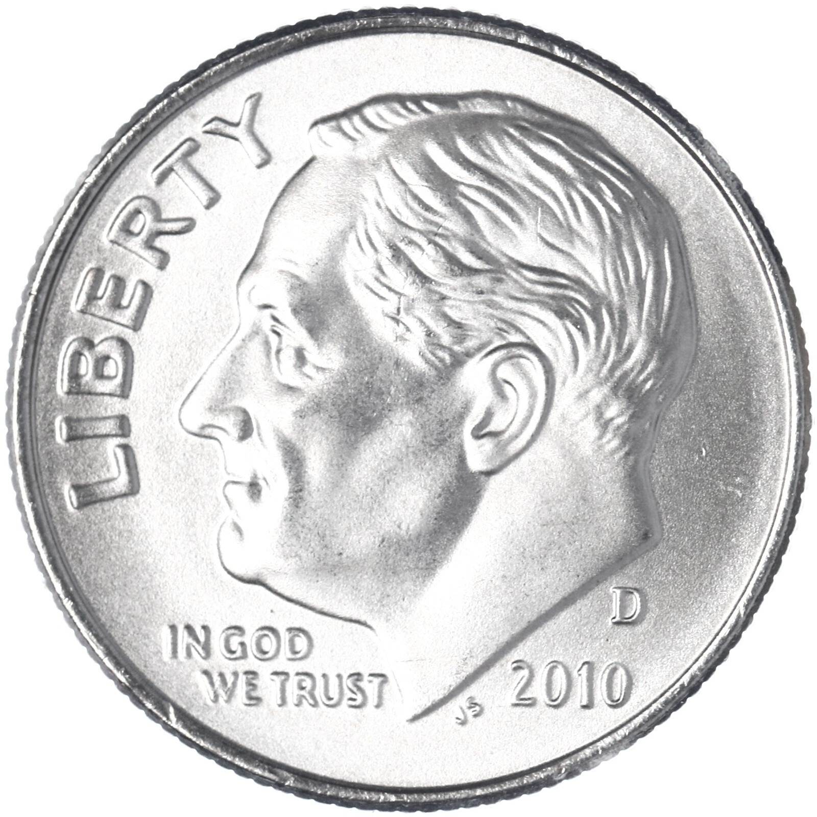 2010 D Roosevelt Dime Satin Finish