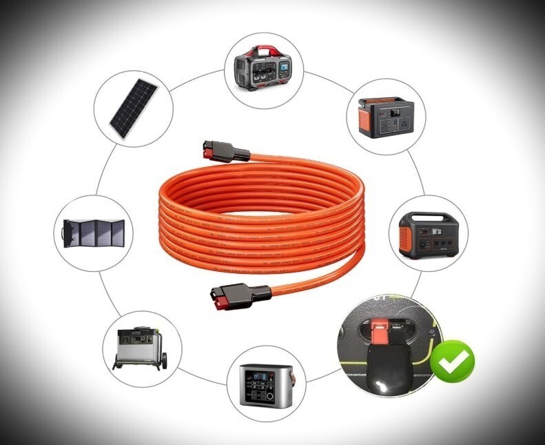 30' Solar High Power 12AWG Cable for Boulder Nomad Ranger Panels & Pwr Stations