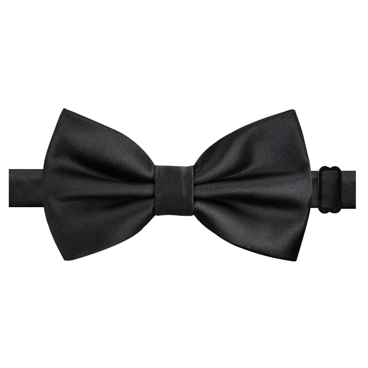 Multicolored Silk Solid Cummerbund for Mens Gift Bow Tie Set, Black