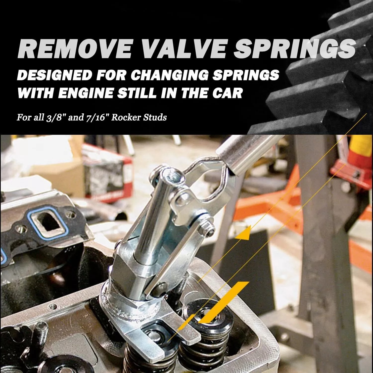 Stud Mount Valve Spring Compressor Tool 66784 for 3/8" & 7/16" Rocker Studs⬇️