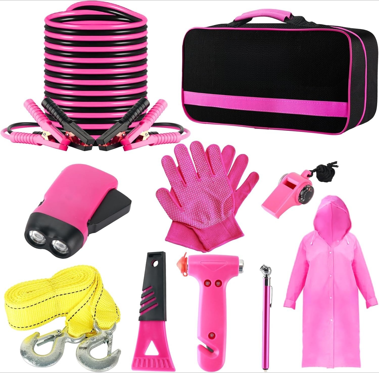 Pink Roadside Emergency Car Kit