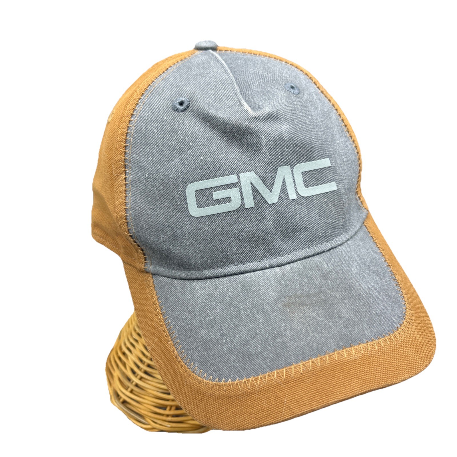 GMC Baseball Cap Hat Strap back Adjustable 5 Panel Gray Tan Cars Norscot Group
