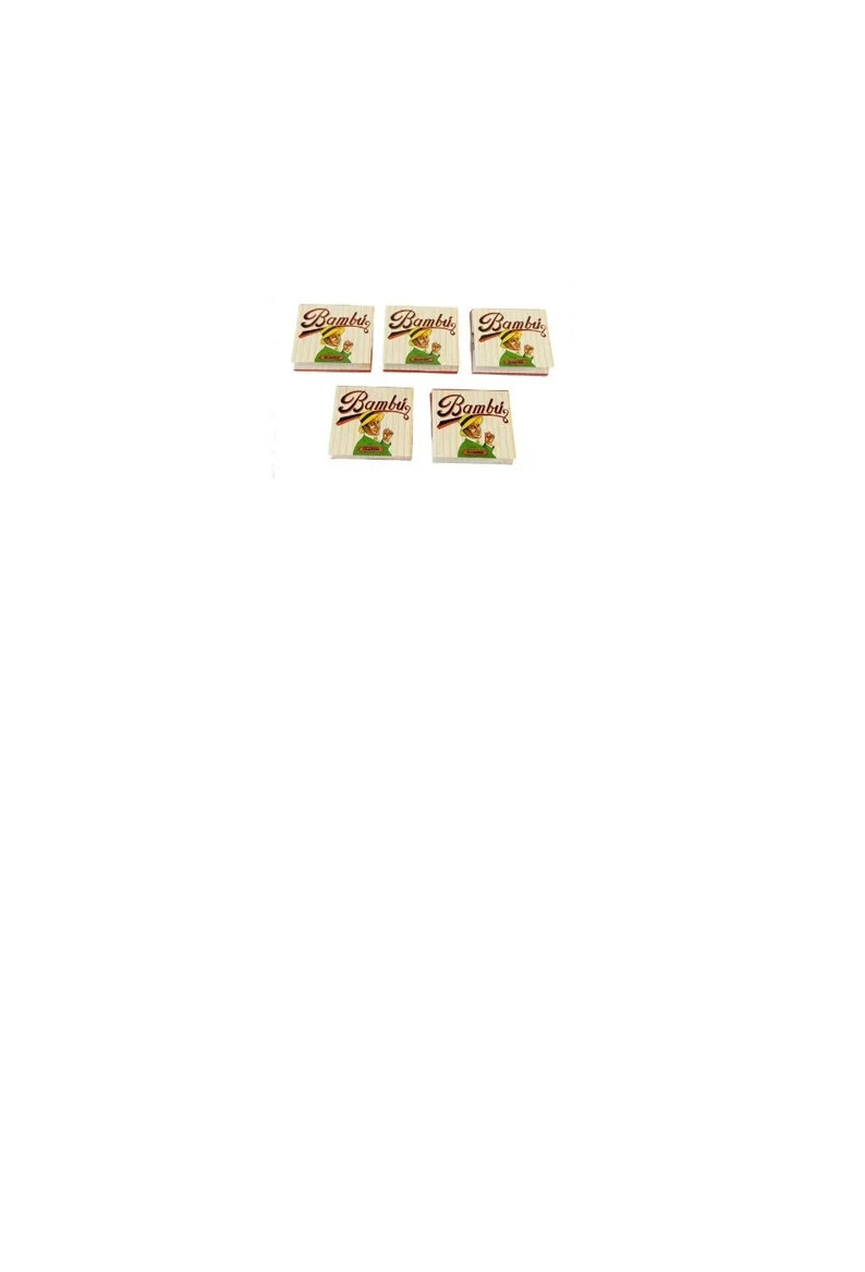 5x Bambu Rolling Papers 100% Authentic Bambu Classic Papers 33/Lvs Free Shipping