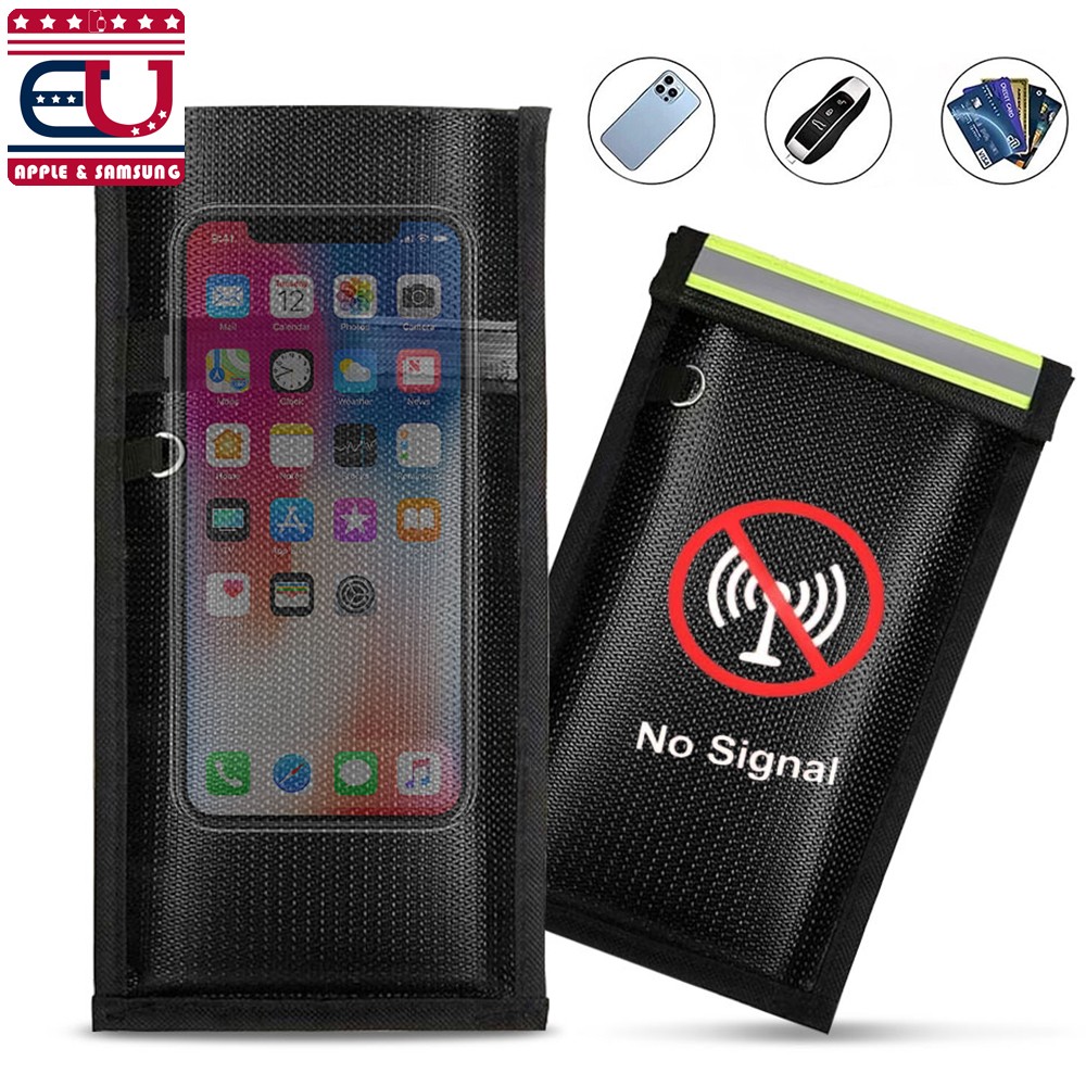 Faraday Bag Cell Phone Wallet Blocker RFID Signal Shielding Anti-Tracking Case