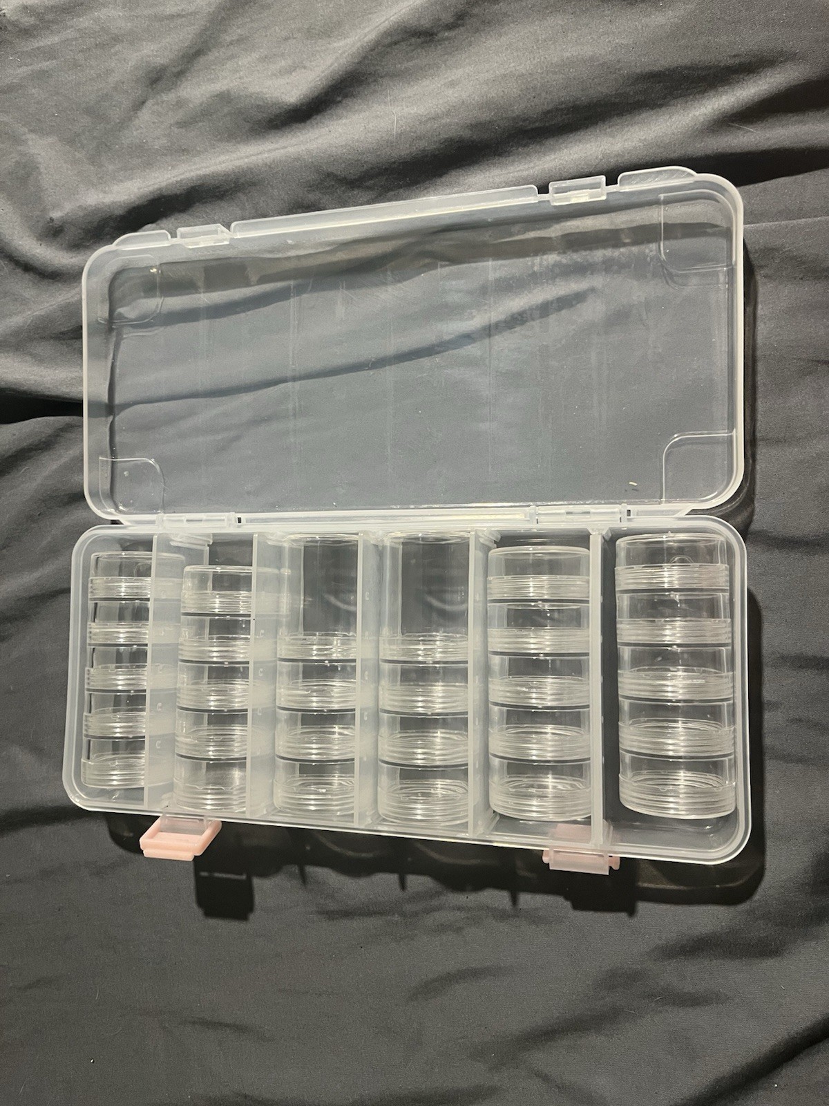 Clear Plastic Bead Storage Organizer Box with Multi-Compartments COMES WITH 2!!!