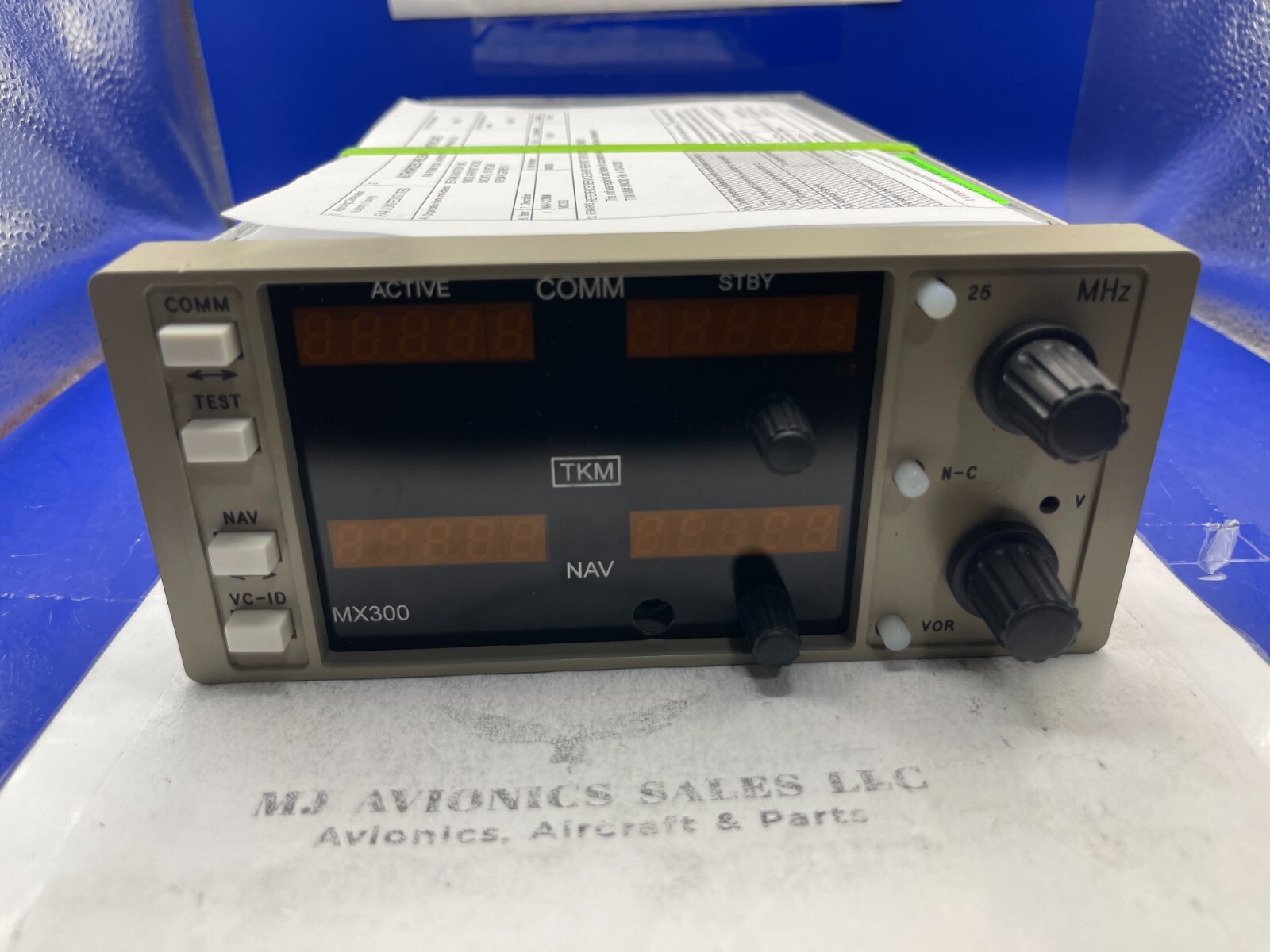 TKM MX 300 NAV/COMM 14 VDC P/N  MX300 WITH FAA FORM 8130-3