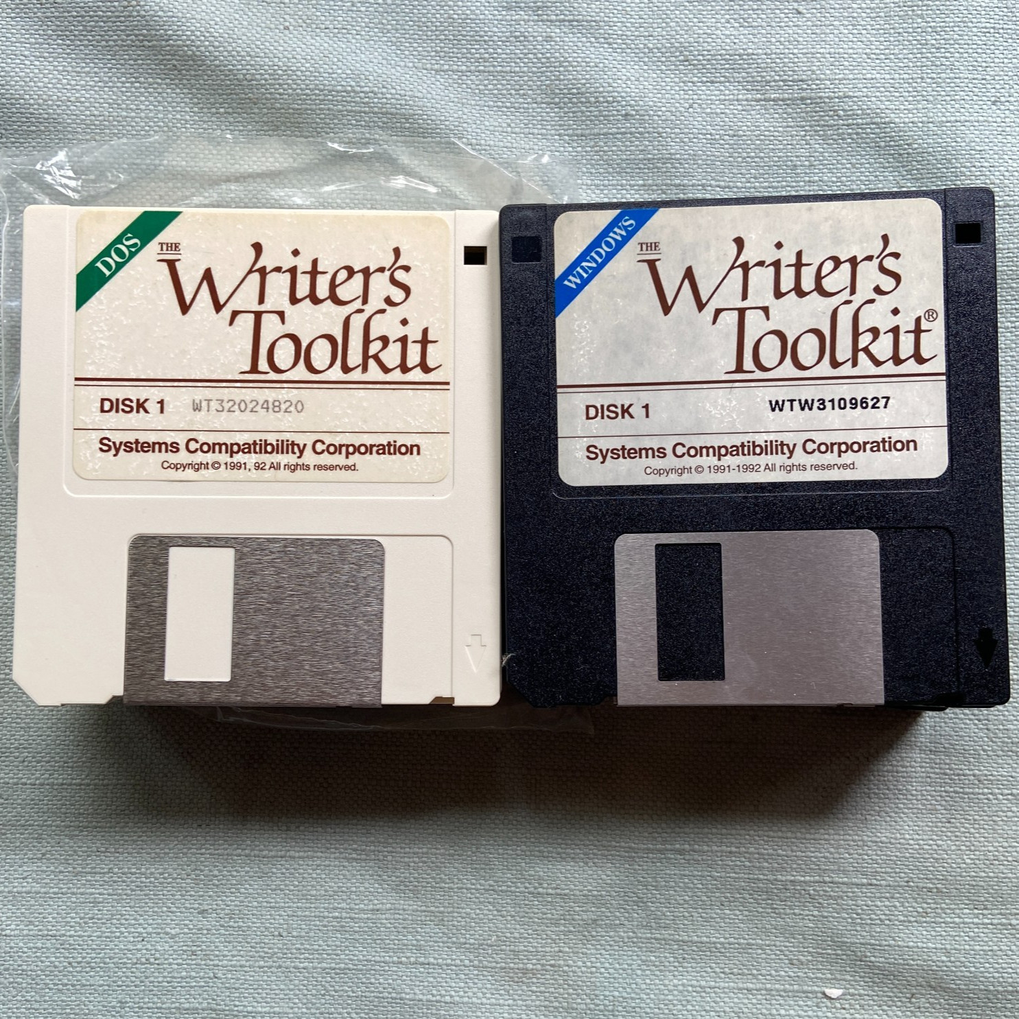 Vintage Software Lot 3.5” Writers Toolkit DOS 1992 Windows Systems Compatibility