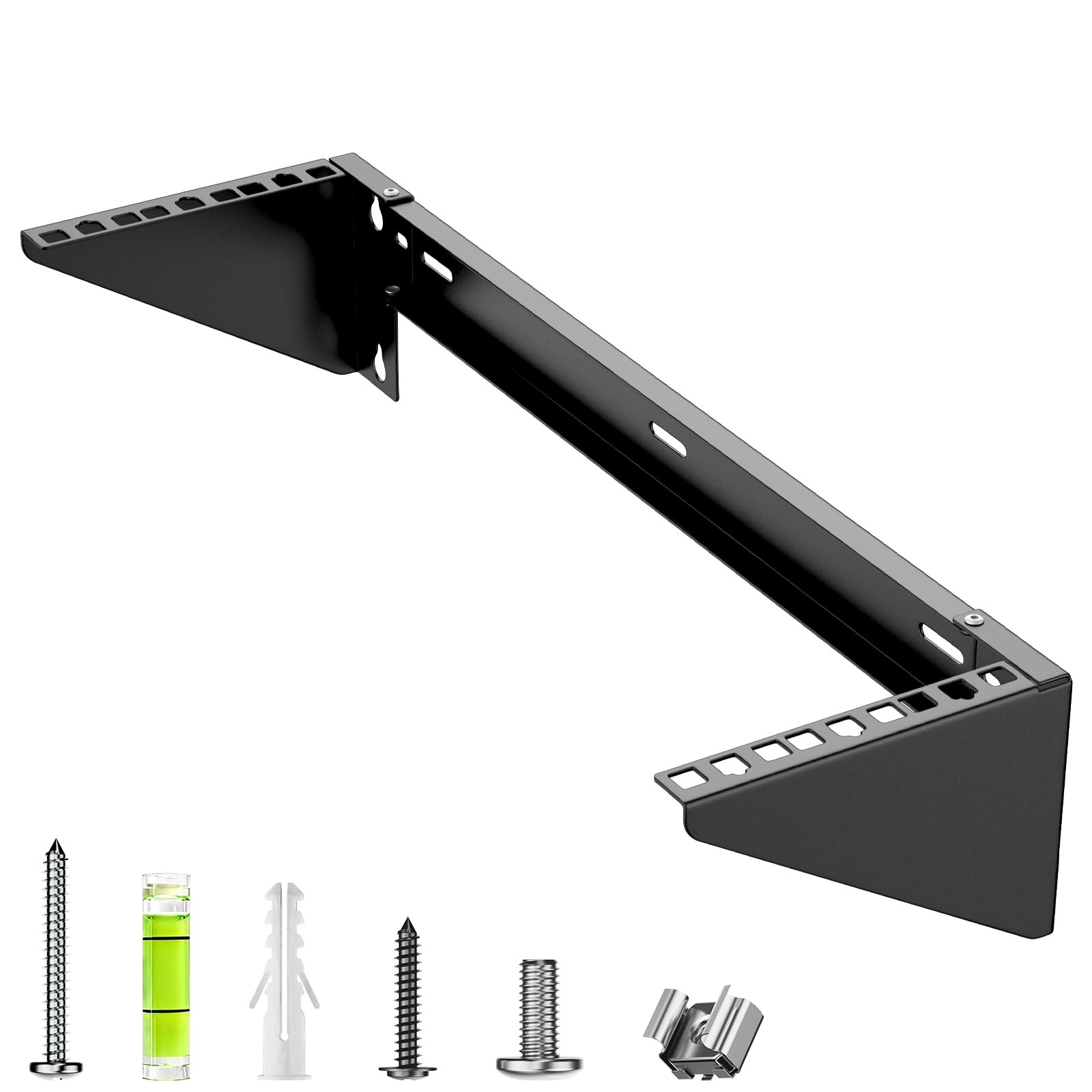 3U Vertical Wall Mount Rack 19 Inch Steel Bracket Server Network Switch 121LBS