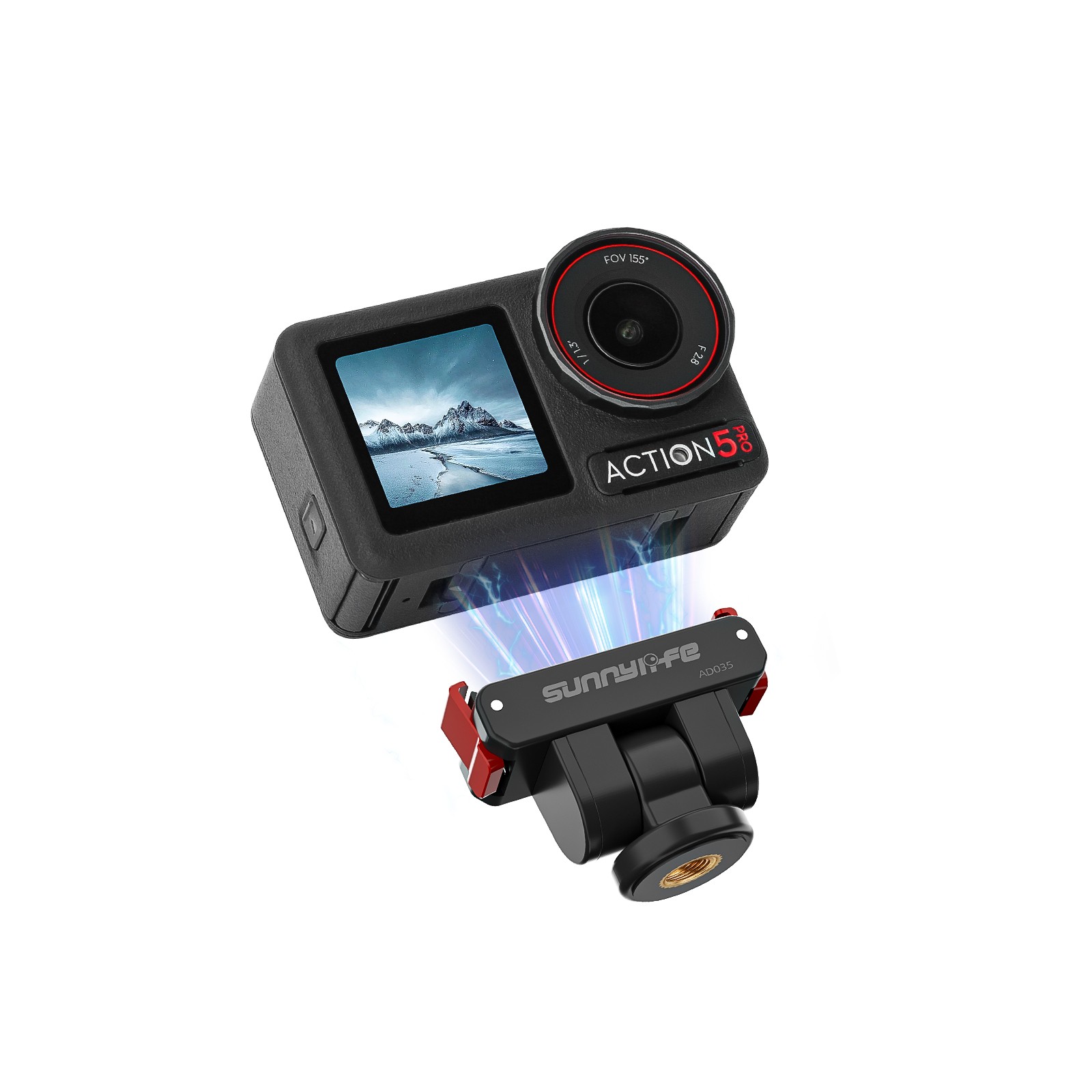 Magnetic Quick Release Bracket Adapter Mount For DJI Osmo 360/Action 5 Pro/4/3/2