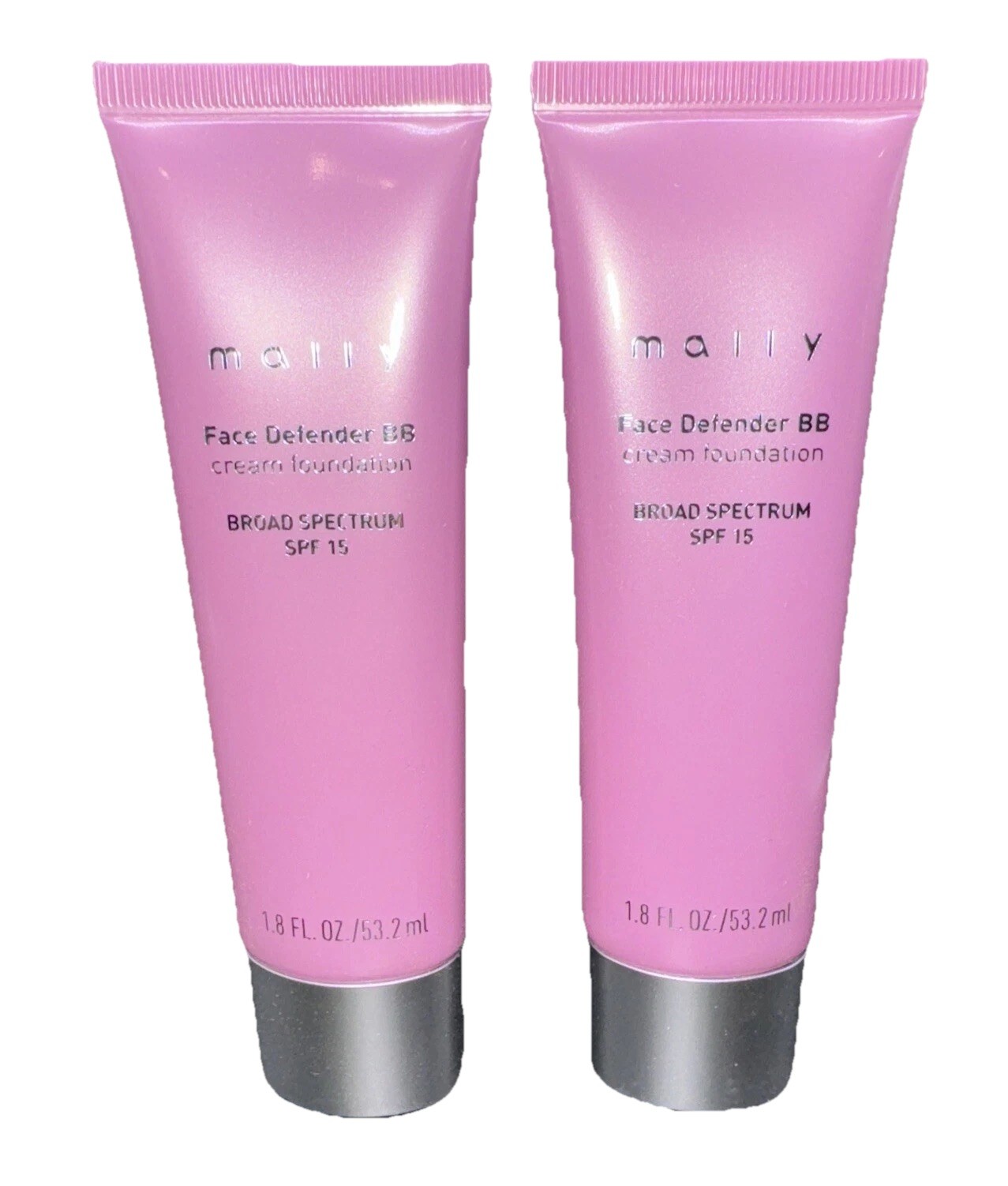 Mally Face Defender BB Cream Foundation Lot of 2 - Medium Tan - 1.8 fl oz X2