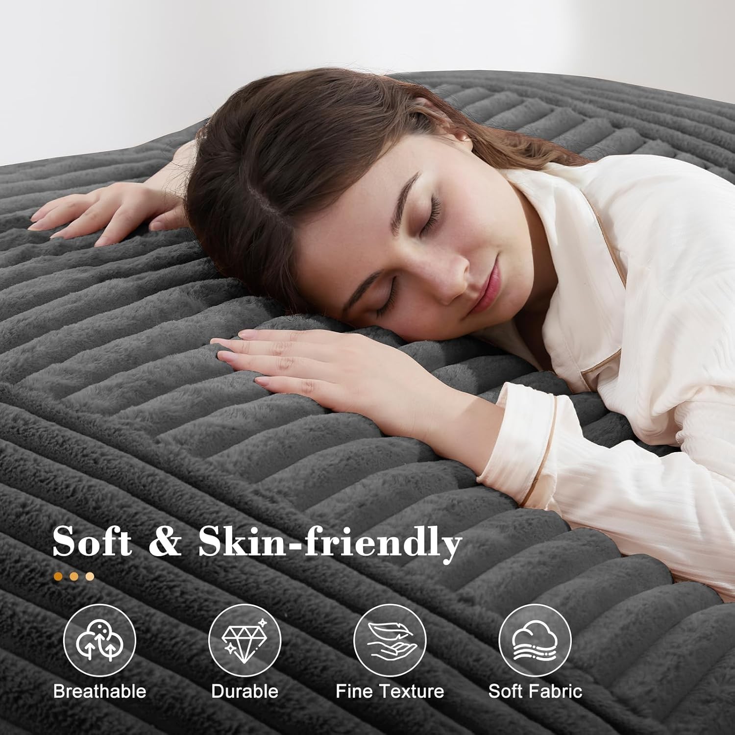 Ergonomic Striped Bean Bag Chair for Full-Body Relaxation and Cozy Home Loungin