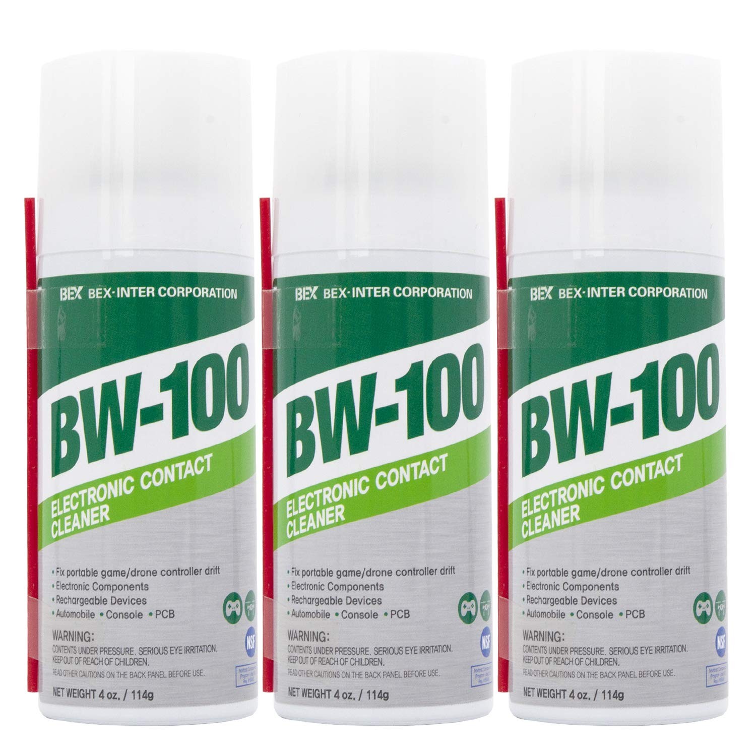 BW-100 Non-Flammable Electronic Contact Cleaner Aerosol Spray - Safely Cleans Jo